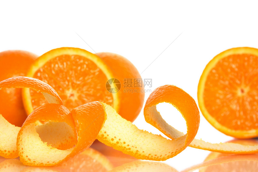 橙皮和多汁橙子图片
