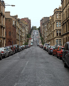 格拉斯哥山爬坡王国丘陵街道背景图片