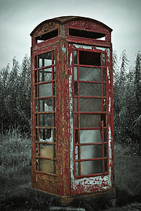 旧红色电话箱电话背景图片