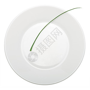 白板盘子白色绿色圆形背景图片