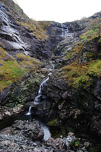 小标宋挪威小型小瀑水背景