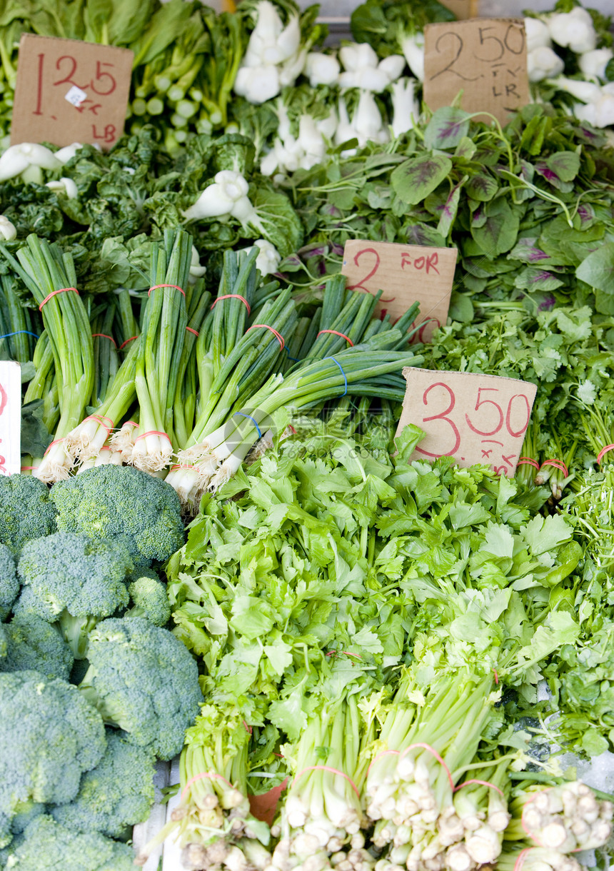 美国纽约市中华城街市街头市场静物营养食物维生素绿色蔬菜市场水果商外观洋葱图片