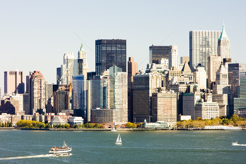 美国纽约市曼哈顿外观建筑物风光景观市政建筑学旅行摩天大楼世界地标图片