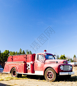 新消防车美国缅因州缅因州旧消防车车辆外观红色运输交通工具公路汽车背景