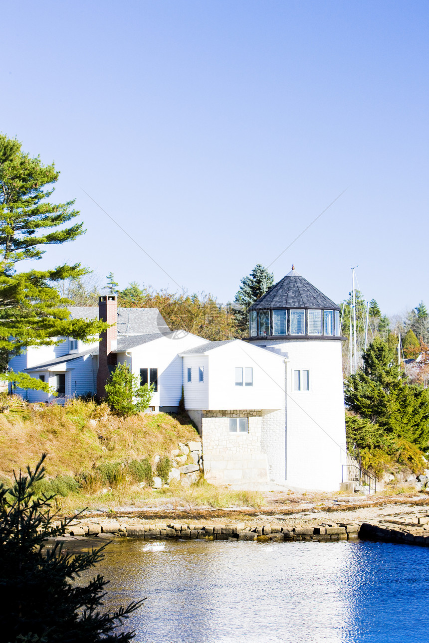 美国缅因州缅因州第1号轻床早餐灯塔指导沿海安全初光导航海岸世界建筑物海岸线建筑图片