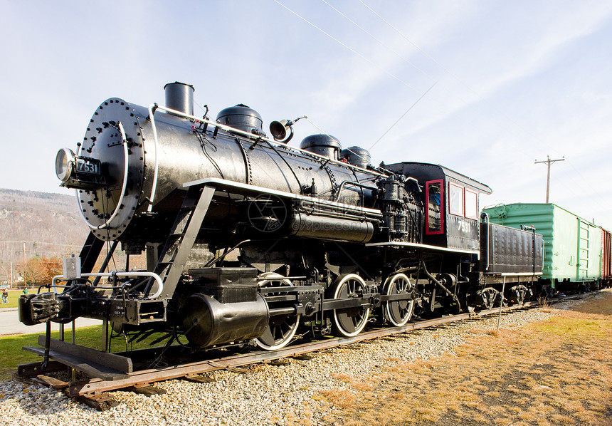 美国新罕布什尔州戈哈姆铁路博物馆的蒸汽火车位置世界铁路运输运输旅行机车铁路外观交通工具博物馆图片