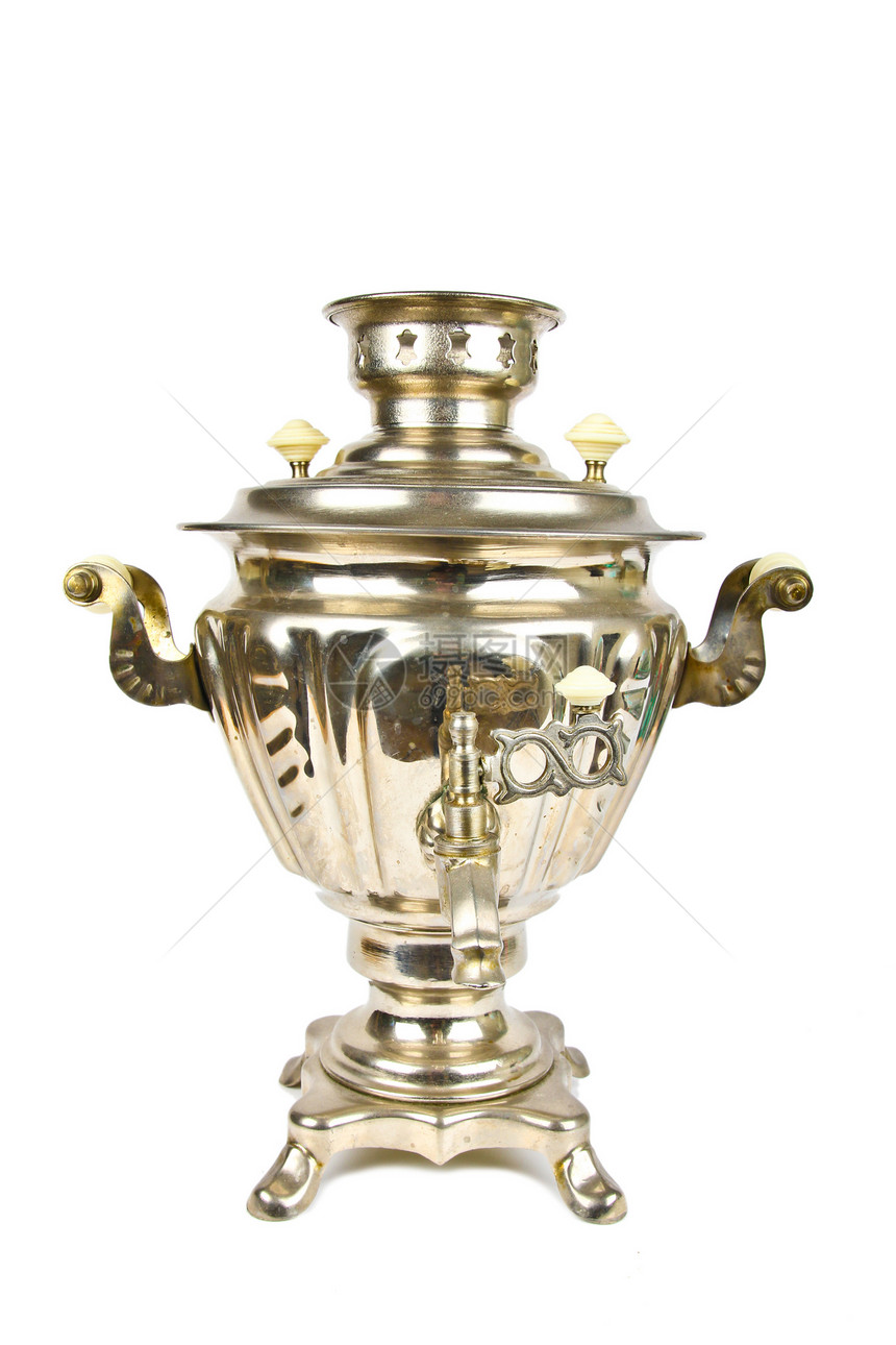 古俄罗斯圣山历史艺术文化黄铜反射金属厨房沸腾图片