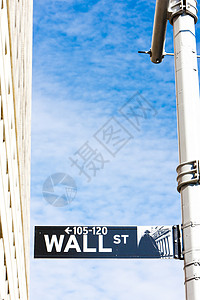 耐克标志纽约市美国纽约市华尔街标志社城市金融交换股票经济银行业交易位置外观世界背景