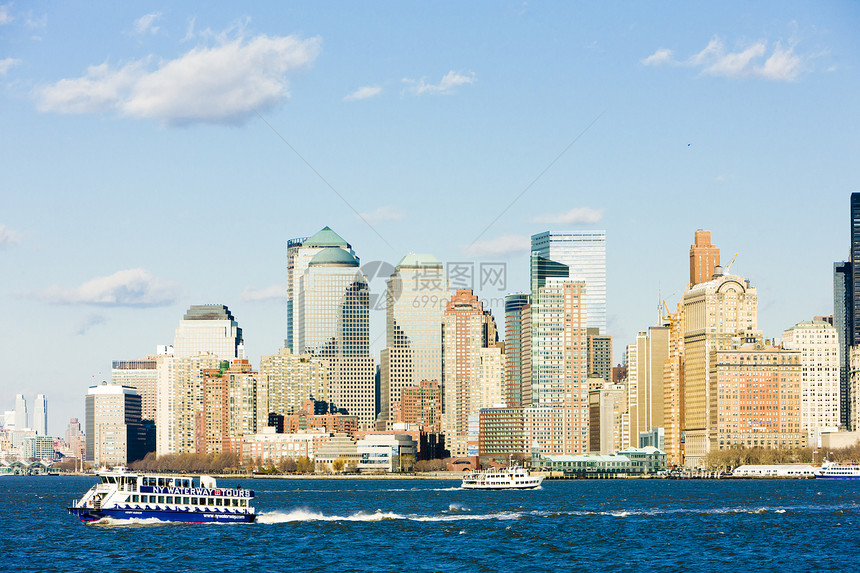 美国纽约市曼哈顿摩天大楼城市渡船世界建筑建筑学建筑物位置外观景观图片