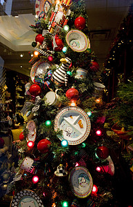 圣诞树内饰传统静物树木符号装饰品装饰动机饰品场地高清图片