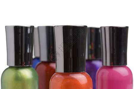 指甲油瓶子美甲粉色玻璃配饰紫色蓝色化妆品红色产品背景图片