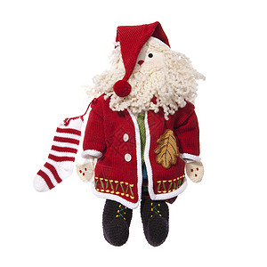 圣诞玩具熊动物照片填充玩具胡须彩色红色短袜背景背景图片
