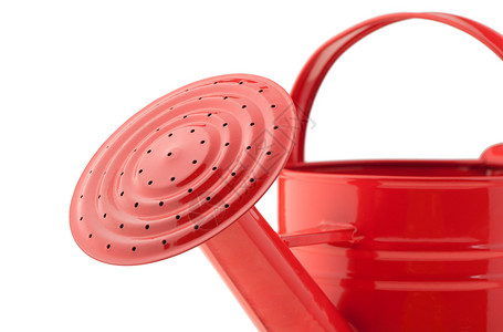红水罐红色喷壶白色喷口血管罐头园艺工具水域金属背景图片