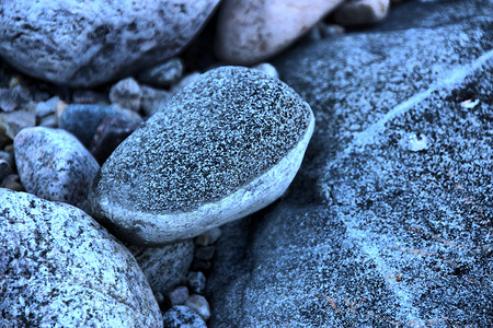 石石头海洋海滩地面背景图片