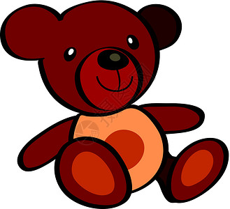 泰迪熊绘画吉祥物玩具插图背景图片