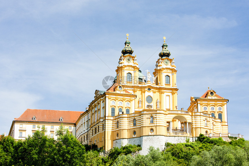 梅尔克修道院 下奥地利州 奥地利回廊旅行景点地标历史宗教历史性外观建筑建筑物图片