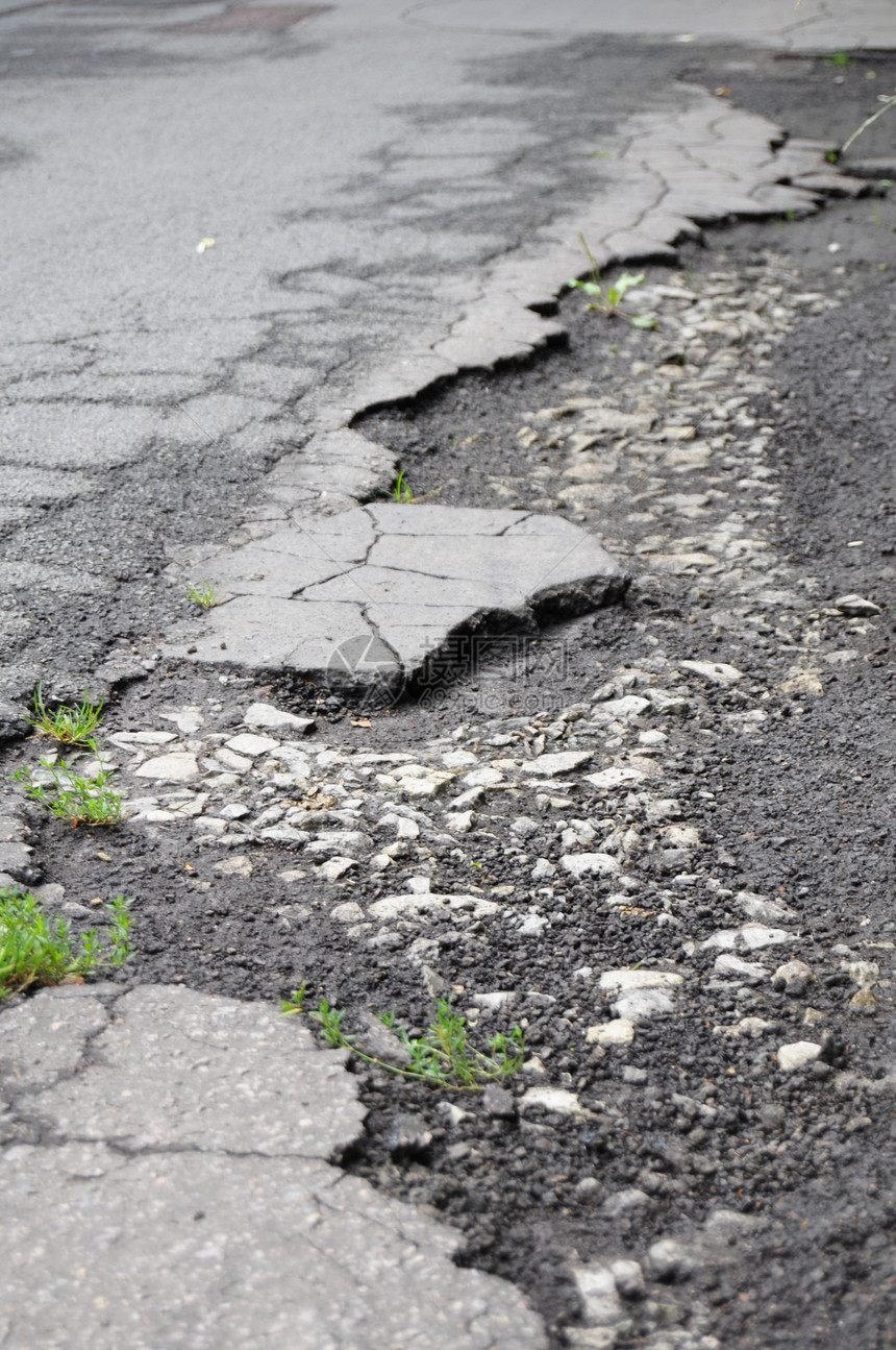 坑洞街道沥青损害安全危险图片