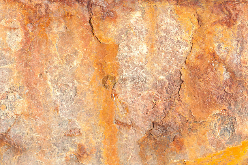 锈金属质体水平棕色盘子橙子废料裂缝风化腐烂钣金画幅图片