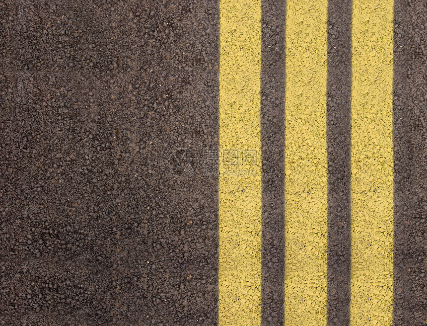 巷路面灰色街道运输车道材料黑色黄色边界粒状图片