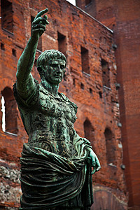 意大利罗马帝国雕像废墟艺术石头旅行雕塑帝国历史论坛高清图片