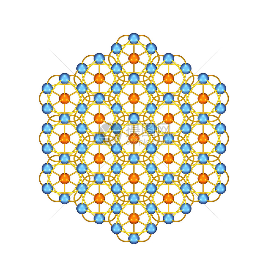 3D 网络模式等距体积六边形对称化数据立方体