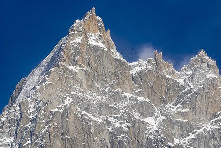 勃朗峰冰川岩石蓝色高度高清图片