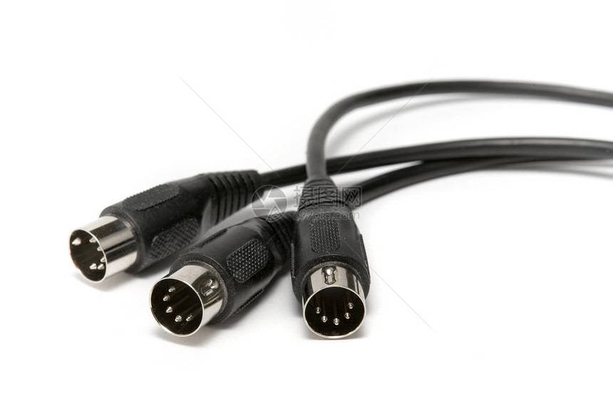 MIDI 电缆连接器男性技术黑色电子产品团体协议书迷笛音乐图片