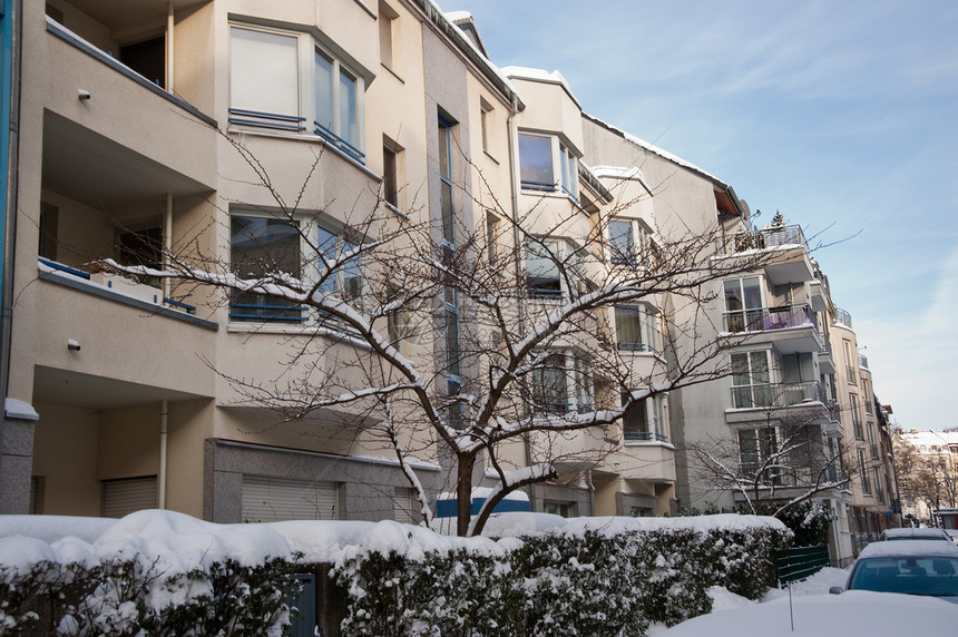 Aachen公寓建筑多层住房水平窗户建筑学阳台住宅图片