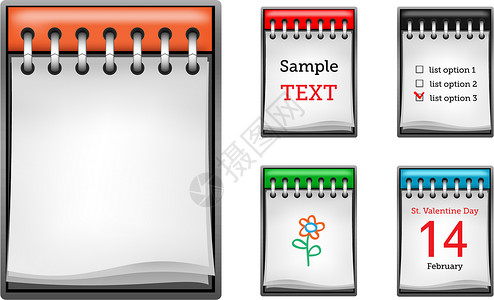 写字帖注纸标签清单集团记录写作笔记盒子持有者办公室日历设计图片