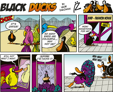 有趣漫画黑鸭 第10集背景