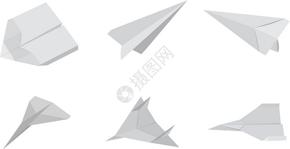 飞机造纸机运输飞行折纸白色插图背景图片