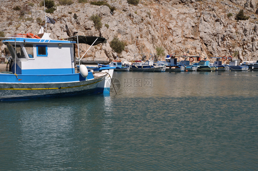 Kalymnos 端口海洋岩石港口海岸海岸线运输天空蓝色石头风景图片