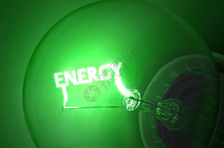 绿色能源活力字母环境生态力量灯泡玻璃电气白炽灯填充物背景图片