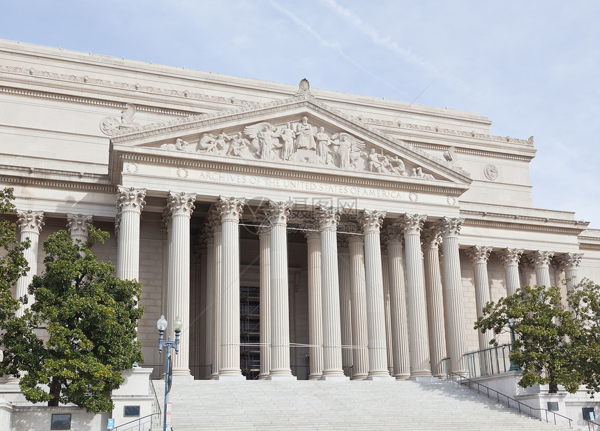 华盛顿国家档案馆华盛顿特区气势雕刻直流电石头建筑国家档案图片