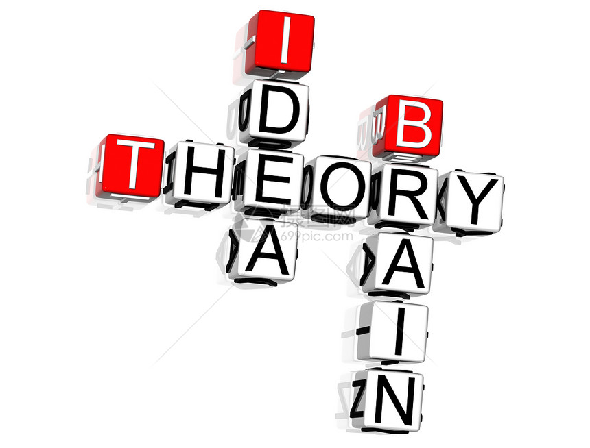 理论论题词广告立方体创新概念思想头脑白色插图填字游戏图片