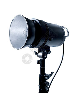 工作室聚光制作白色反光板照明摄影设备三脚架电影业小路手电筒背景图片