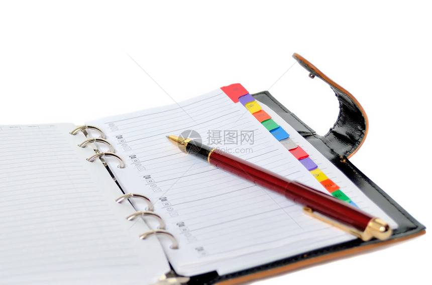 带笔的每日规划器办公室软垫管理人员日历商业工作商务日记教育记事本图片