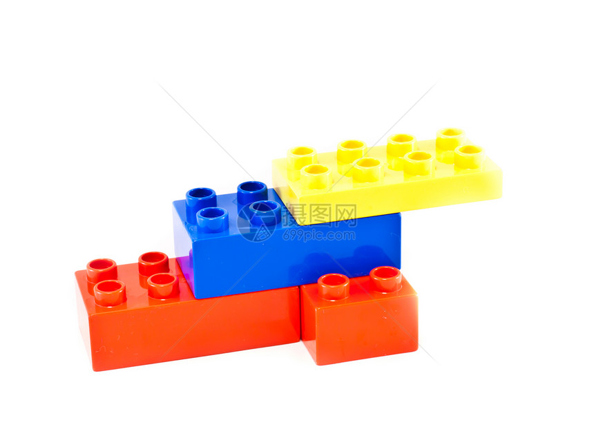 构块白色幼儿园砖块红色童年玩具积木塑料图片