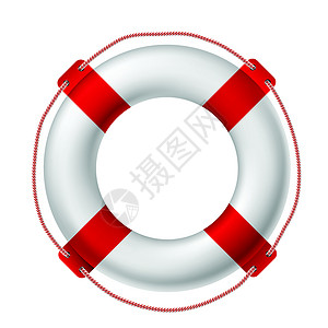 白生命浮标旅行危险安全航行帮助红色航海风险橡皮救生圈背景图片