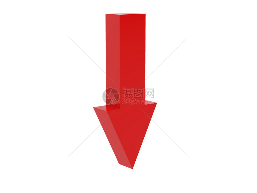 箭向箭头插图白色指针红色渲染边缘创造力速度矛头横幅图片