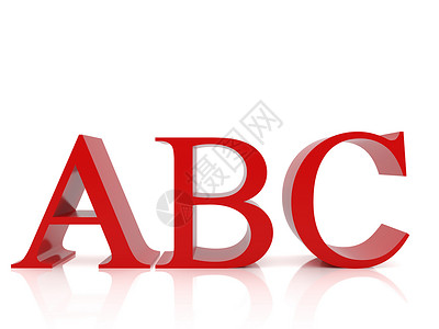 ABC 散货箱白色写作脚本红色高清图片