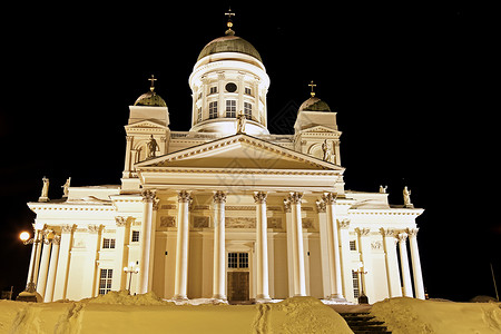 赫尔辛基的黑夜高清图片