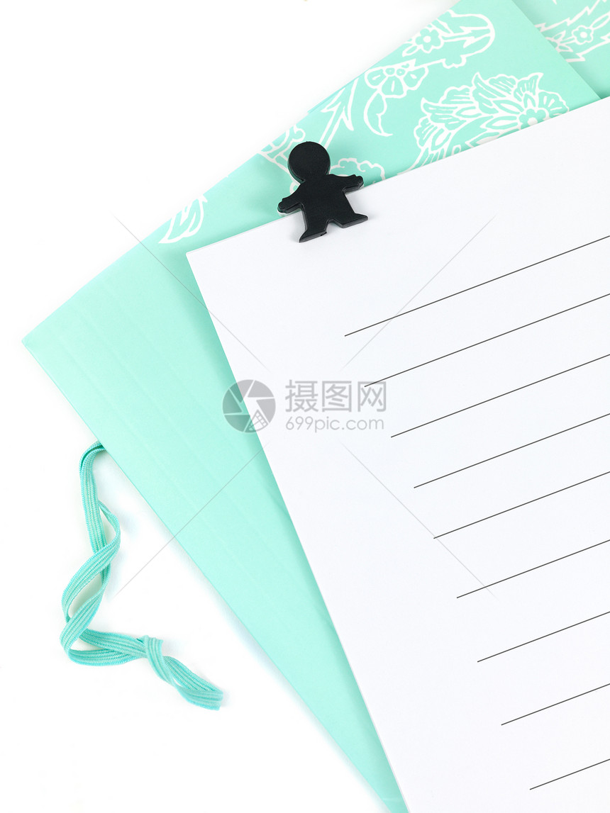 文具黑色文件夹目录空白木板夹子文档软垫白色报告图片