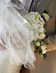总括婚礼面纱玫瑰花朵裙子家庭白色戒指磁带传统背景