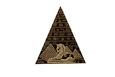 金金字石考古学三角形宝物素颜玩具雕像金属背景图片