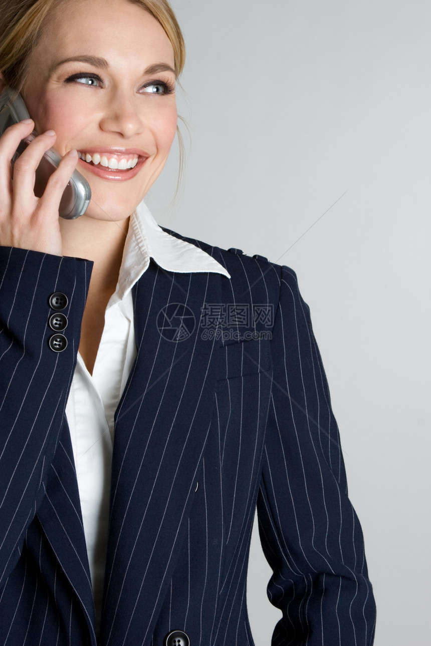 手机女商务人士图片