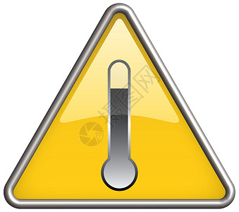高温警告高温高度危险图标符号 图标插画