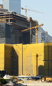 建筑建造地点工作起重机城市背景图片