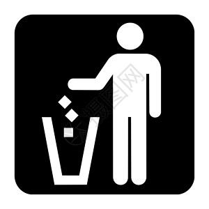 请勿乱扔垃圾垃圾处理标志背景