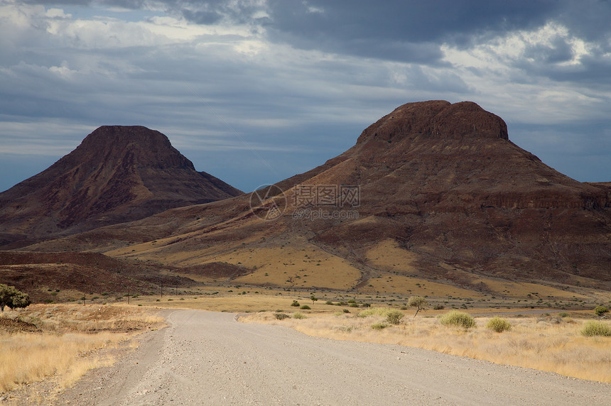 白兰堡沙漠纳米布天空孤独岩石荒野晴天旅游全景沙丘日落图片